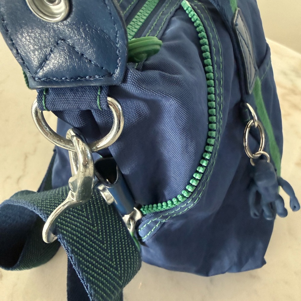 Kipling Navy and Lime Tote Bag - Picture 12 of 14